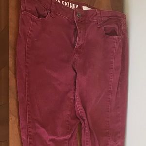 DKNY women’s red straight leg jeans
